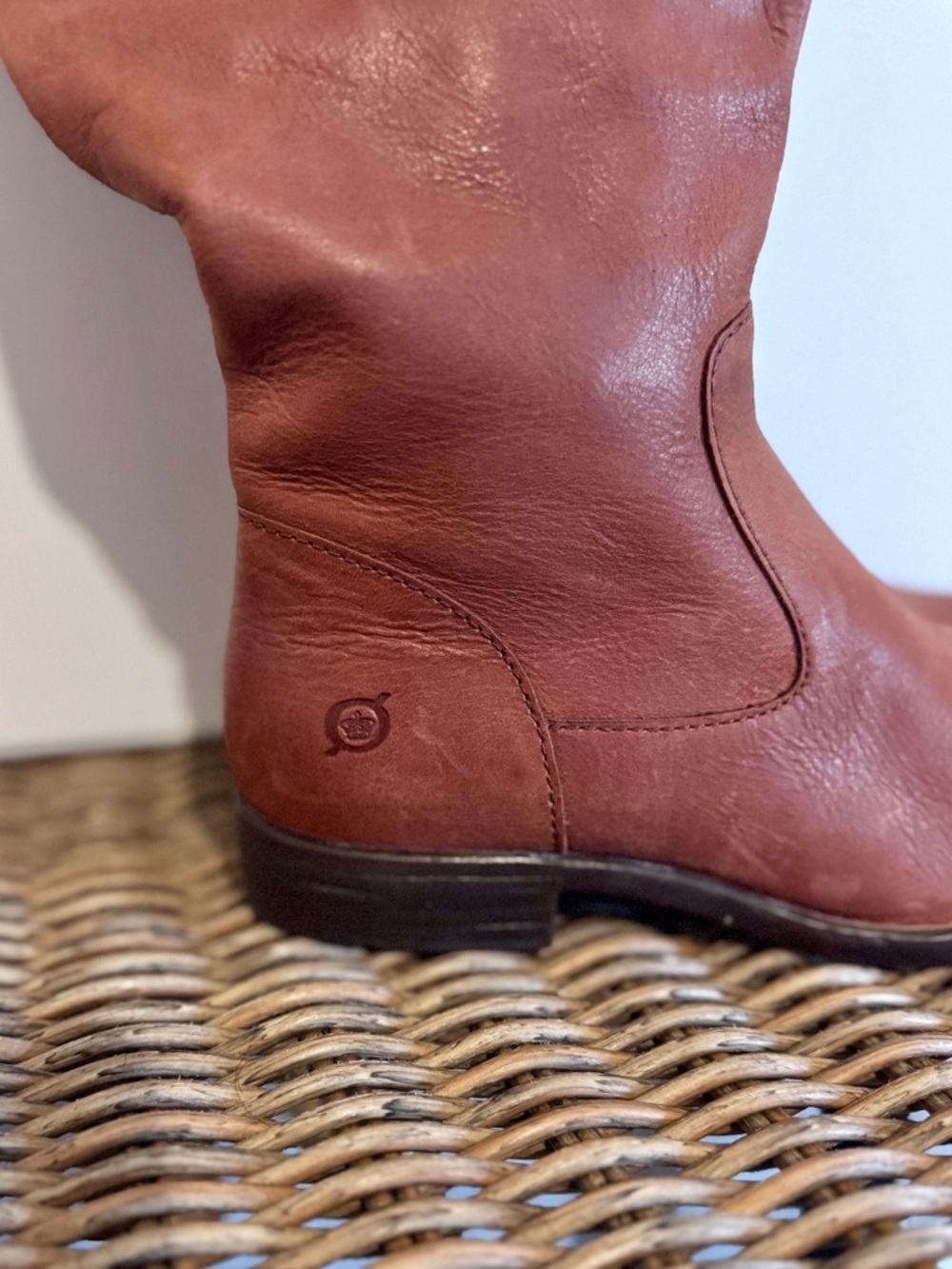 Born Leather Knee High Boots – Cognac Brown – Size 6 - Picture 6 of 6